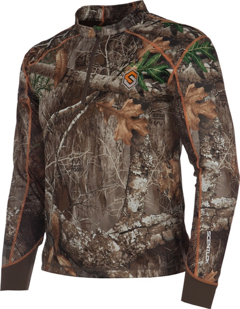 Picture of Scentlok Shirt Savanna Aero Attack 1/4 Zip X-Large Rt-Edg< 1016119-153-XL