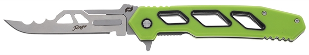 Picture of  Schrade 1197646 Isolate Enrage 8 3" Scalpel Plain Satin 420A Steel Blade, Green Non-Slip Carbon Fiber Handle, Includes Blade Removal Tool/Case/Sheath/