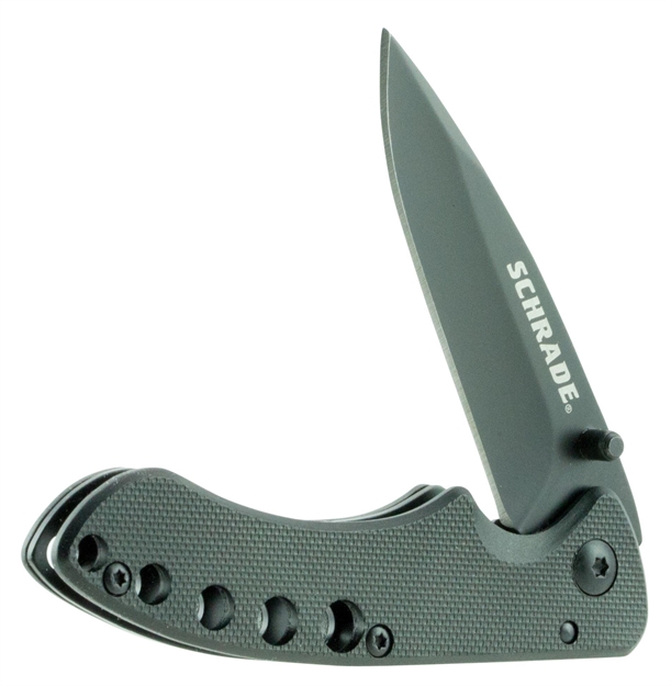 Picture of Schrade 107Albk Folder 2.5" 8Cr13mov Stainless Drop Point Alum Blk
