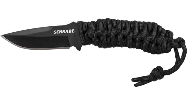 Picture of Schrade Full Tang Fixed Blade Neck Knife, 2.43" Drop Point Blade, Nylon Sheath