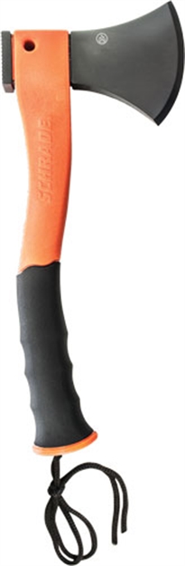Picture of Schrade Hatchet SS Blade W/ Sheath & Fire Striker Orange