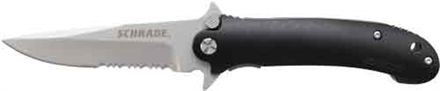 Picture of Schrade Knife Sch223 Folding 3.6" Serrated S/S Black<