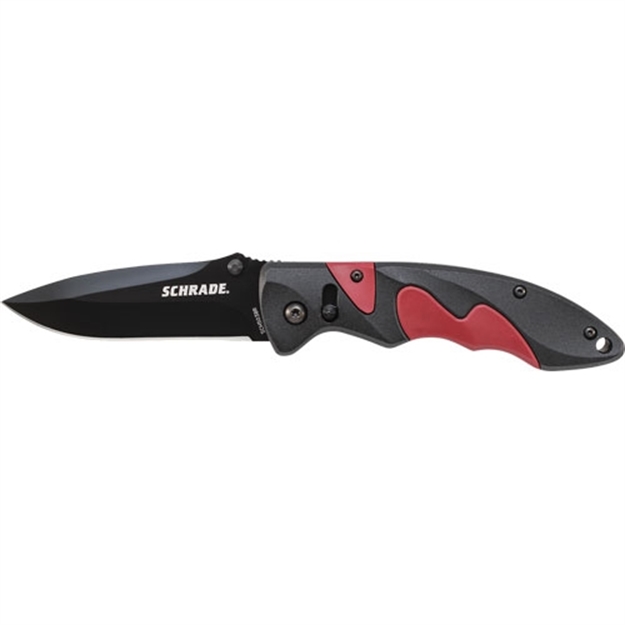 Picture of Schrade Knife Sure-Lock Series 3.6" Black W/ Red Inlays