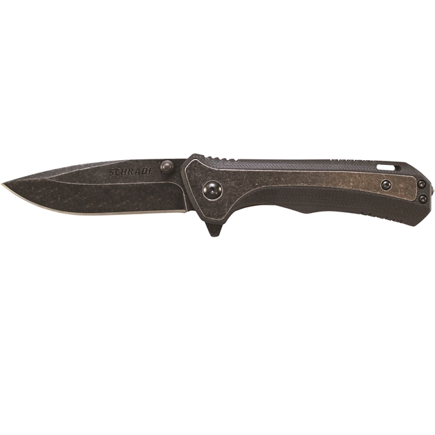 Picture of Schrade Linerlock Folding Knife Drop Point Blade G-10 Handle