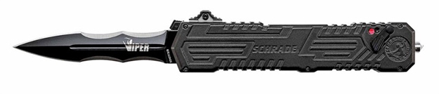Picture of Schrade Knife Viper Otf 3.5" Dagger Alum Hndle Black/Black