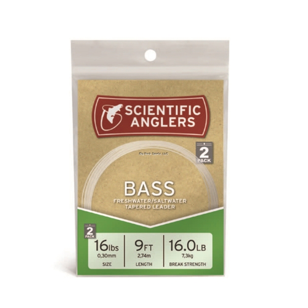 Picture of Scientific Anglers Bass Nylon Leaders 9" 2 Pack 8Lb