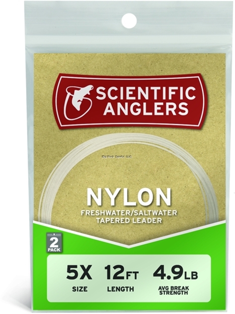 Picture of Scientific Anglers Premium Nylon Fly Leader 2Pk 9' 0X Clear