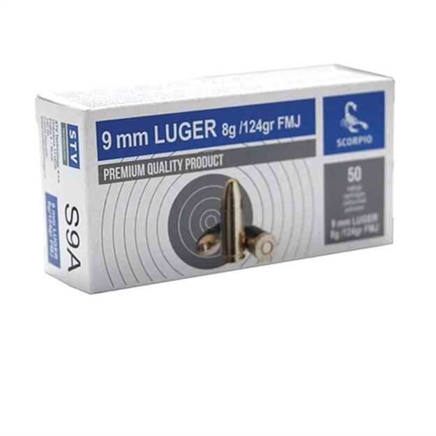 Picture of Sco 9Mm 124Gr Fmj Brass 50/20