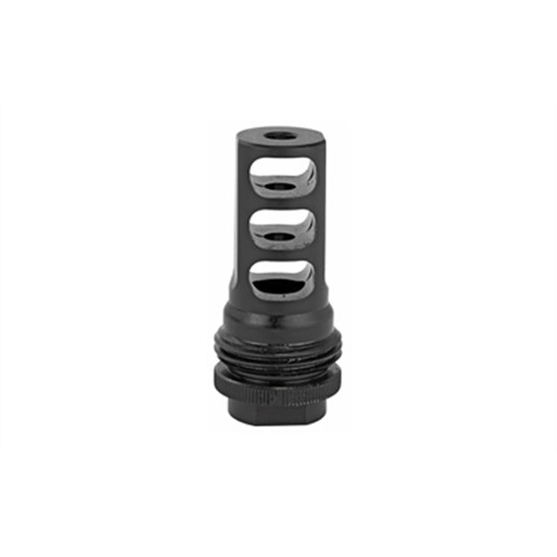 Picture of  Silencerco Ac142 Asr Muzzle Brake Black Steel With 1/2"-28 Tpi Threads For 5.56X45mm Nato