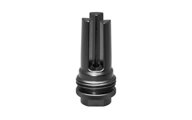 Picture of  Silencerco Ac1283 Asr Flash Hider Black Steel With 1/2"-28 Tpi Threads For 7.62Mm