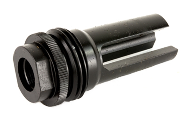 Picture of  Silencerco Ac1570 Asr Flash Hider Black Steel With 1/2"-28 Tpi Threads For 9Mm 816413020340