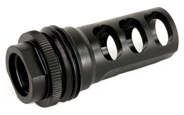 Picture of  Silencerco Ac1733 Asr Muzzle Brake Black Steel With 5/8"-24 Tpi Threads For 458 Cal