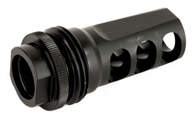 Picture of  Silencerco Ac1557 Asr Muzzle Brake Black Steel With 5/8"-32 Tpi Threads For 458 Cal 817272016864