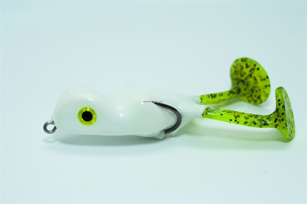 Picture of Scum Frog Bigfoot Topwater Frog, 2 1/2", 3/8 Oz, White Green Legs, Floating