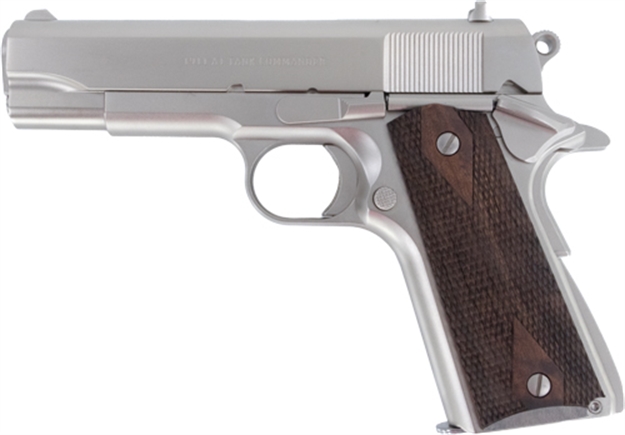 Picture of Sds 1911 Tank Commandr 9Mm 4.25" Bbl Wood Grip 9Rd Nickl< 1911A1TC9M
