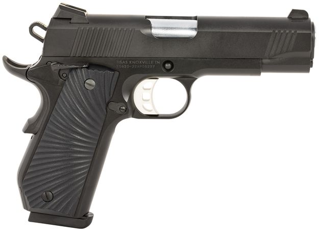 Picture of Sds Imports 10100102 1911 Devil Ray Carry 45 Acp 8+1 4.25" Stainless Steel Barrel, Black Cerakote Serrated Steel Slide, Black Cerakote Steel Frame W/Beavertail, Black Sunburst G10 Grips 1911CB45B