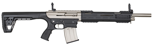 Picture of Tokarev Usa 21000102 Tar MP 12 Gauge Semi-Auto 3" 5+1 18.50" Electroless Nickel Stainless Steel Barrel, Electroless Nickel Aluminum Receiver W/Picatinny Rail, M-Lok Handguards, Black Polymer Stock TAR 12MP 723551440322