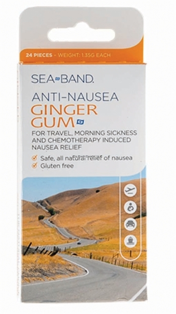 Picture of Sea Band Ginger Gum Anti Nausea All Natural Gum Gluten Free - 24 Pieces
