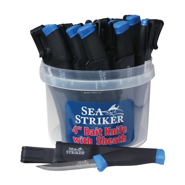 Picture of Sea Striker 4" Bait Knives W/Sheath Straight Blade 24Pc Display