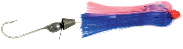 Picture of Sea Striker Ballyhoo Rig, 1/4 OZ Head, 1/2 OZ Egg Lead, 7/0 Hook, Pink/Blue