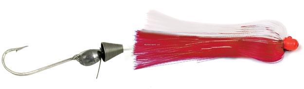 Picture of Sea Striker Ballyhoo Rig, 1/4 OZ Head, 1/2 OZ Egg Lead, 7/0 Hook, Red/White