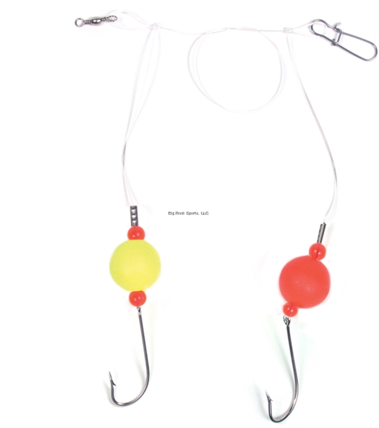Picture of Sea Striker Bluefish Fireball Rig, 1" Red & Yellow Floats, 40Lb Mono, 3/0 Hooks