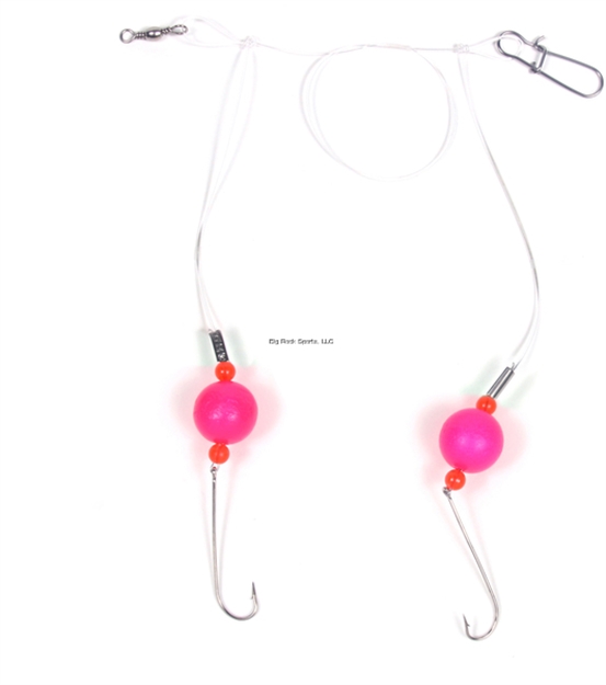 Picture of Sea Striker Bluefish Fireball Rig, 3/4" Pink Floats, 40Lb Mono, #4 Hooks