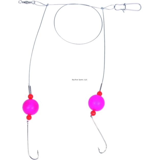 Picture of Sea Striker Bluefish Fireball Rig, 3/4" Pink Floats, 60Lb Nylon Coated Wire, #4 Hooks