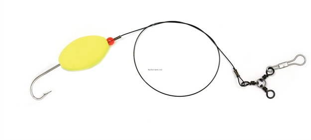 Picture of Sea Striker Bluefish Rig, 7/0 Plain Hook, Yellow 2" Oval Float, 24/Ring