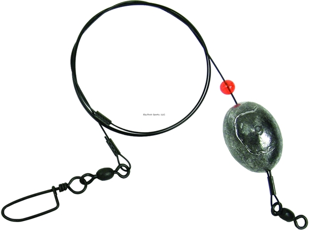 Picture of Sea Striker Bottom Fishing Leader, 90Lb Black Coated Wire, 6 OZ Egg Lead, 36" Leader, 1 PK
