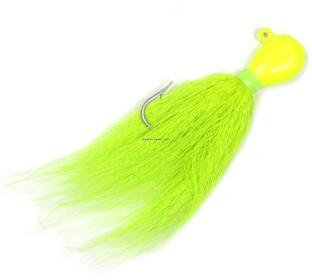Picture of Sea Striker Bucktail Bean Jig, 1/2 Oz, 2/0 Hook, Chartreuse Head/Chartreuse Tail, 2/Pack
