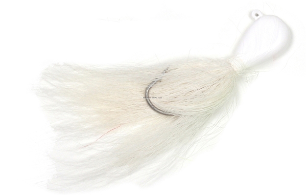 Picture of Sea Striker Bucktail Bean Jig, 1/2 Oz, 2/0 Hook, White Head/White Tail, 2/Pack