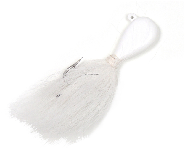 Picture of Sea Striker Bucktail Bean Jig, 1 Oz, 6/0 Hook, White Head/White Tail, 2/Pack