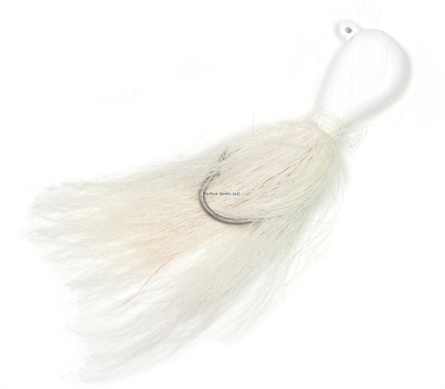 Picture of Sea Striker Bucktail Bean Jig, 3/4 Oz, 4/0 Hook, White Head/White Tail, 2/Pack