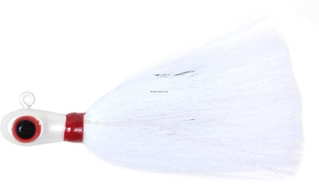 Picture of Sea Striker Bugeye Jig, 1 1/2 Oz, White Head/White Tail, Mylar