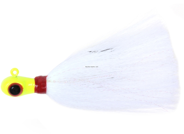 Picture of Sea Striker Bugeye Jig, 3 Oz, Chartreuse Head/White Tail, Mylar