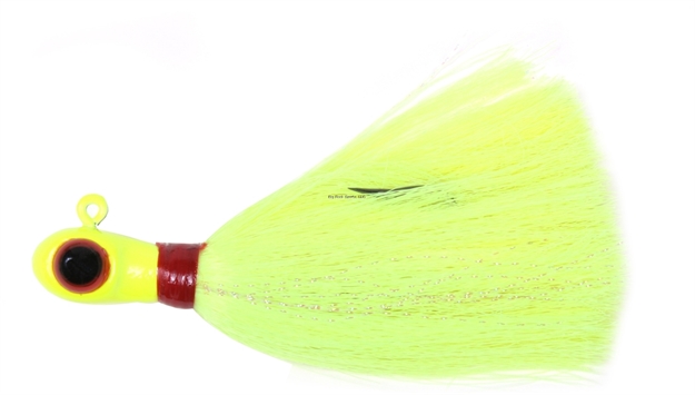 Picture of Sea Striker Bugeye Jig, 4 Oz, Chartreuse Head/Chartreuse Tail, Mylar