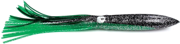 Picture of Sea Striker Bulbhead Squid Skirt, 9", Green/Black, 10/Pack