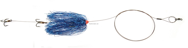 Picture of Sea Striker Carolina Live Bait King Rig Coated Wire, 2/0 Nose Hook, 2-4X #4 Trebles Blue Duster