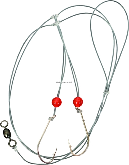 Picture of Sea Striker Croaker Rig, #2 Nickel Bait Holder Hooks, Red Beads