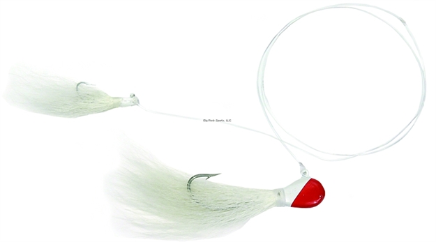 Picture of Sea Striker Double Bucktail Rig, 3/4 OZ With 1/8 OZ Trailer Jig, White