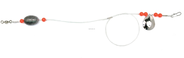 Picture of Sea Striker Egg Lead Flounder Rig, 2Oz Egg Lead, 25" 40Lb Test Mono, #4 Nickel Blade, #3 Nickel Snap