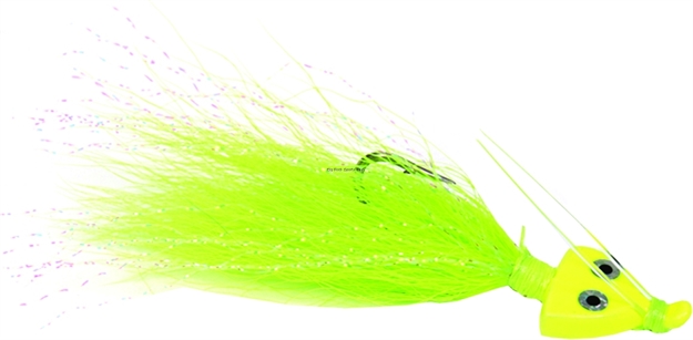 Picture of Sea Striker Flats Jig, 1/4 Oz, Dual Mono Weed Guard, Chartreuse