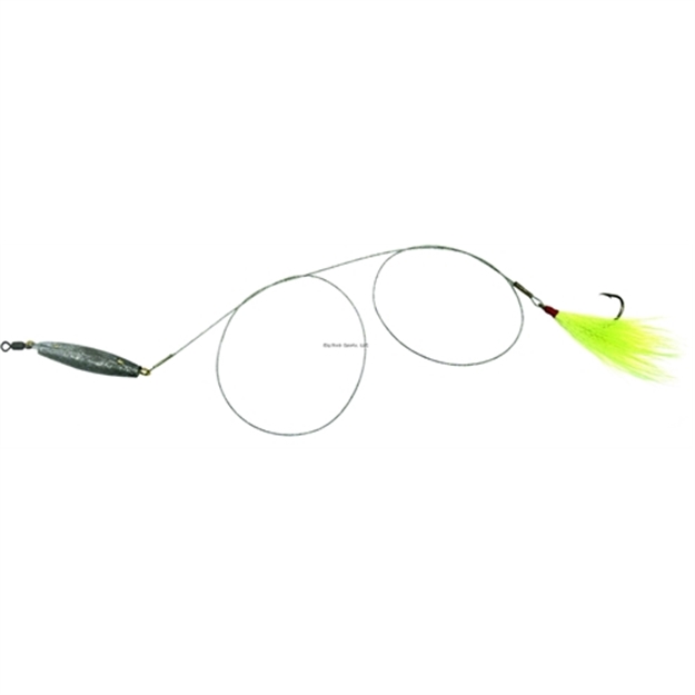 Picture of Sea Striker Flounder/Fluke Rig, NO Float, Chartreuse Tail Hook, 30 LB Coated Wire