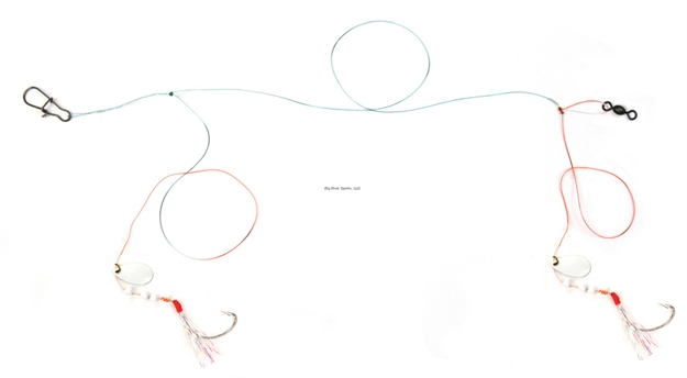 Picture of Sea Striker Flounder Rig, 2-2/0 Nickel Hooks W/Pearl Mylar