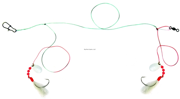 Picture of Sea Striker Flounder Rig, 2-2/0 Nickel Hooks W/White Nylon