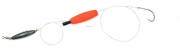 Picture of Sea Striker Flounder Rig, 22" 40Lb Mono, #2 Style 42 Hook, 2" Red Float