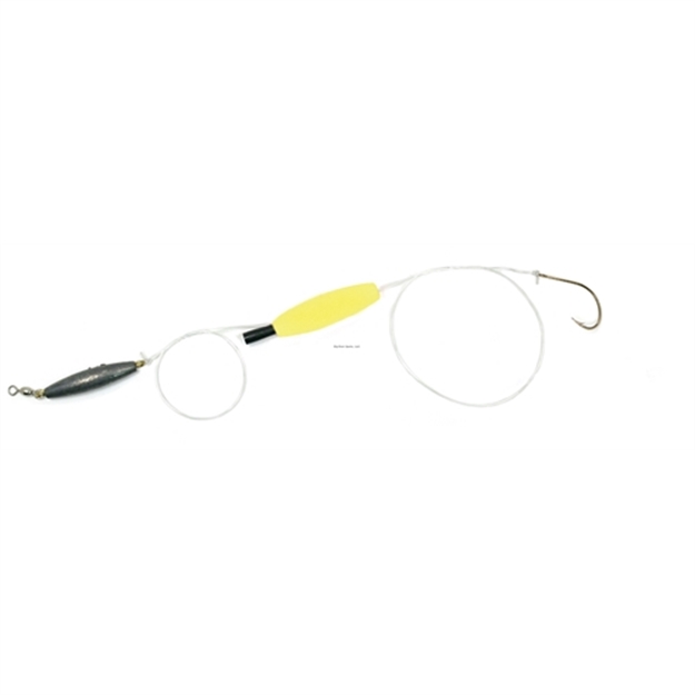 Picture of Sea Striker Flounder Rig, 22" 40Lb Mono, #2 Style 42 Hook, 2" Yellow Float