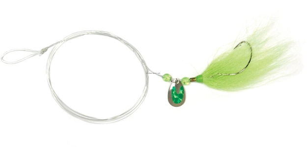 Picture of Sea Striker Fluke Killer Rig, Chartreuse Silver/Chartreuse Blade 1/0 Nickel Wide Gap Hook