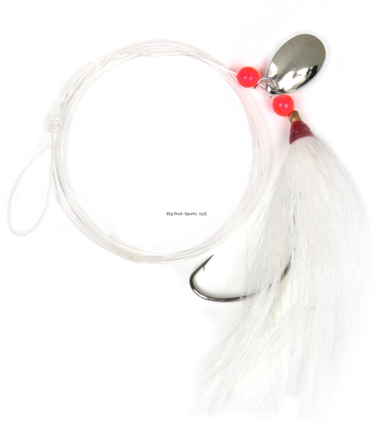 Picture of Sea Striker Fluke Killer Rig, White Silver Blade 1/0 Nickel Wide Gap Hook